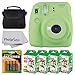 Fujifilm instax mini 9 Instant Film Camera (Lime Green) + Fujifilm Instax Mini Twin Pack Instant Film (80 Shots) + Camera Case + AA Batteries + Accessory Bundle