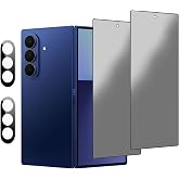 YIEDBCX 2 Pack Privacy Matte Screen Protector for Samsung Galaxy Z Fold 8 Ultra Z Fold 7 Anti-spy Anti Glare Tempered Glass Flim 2 Pack Camera Lens Protector