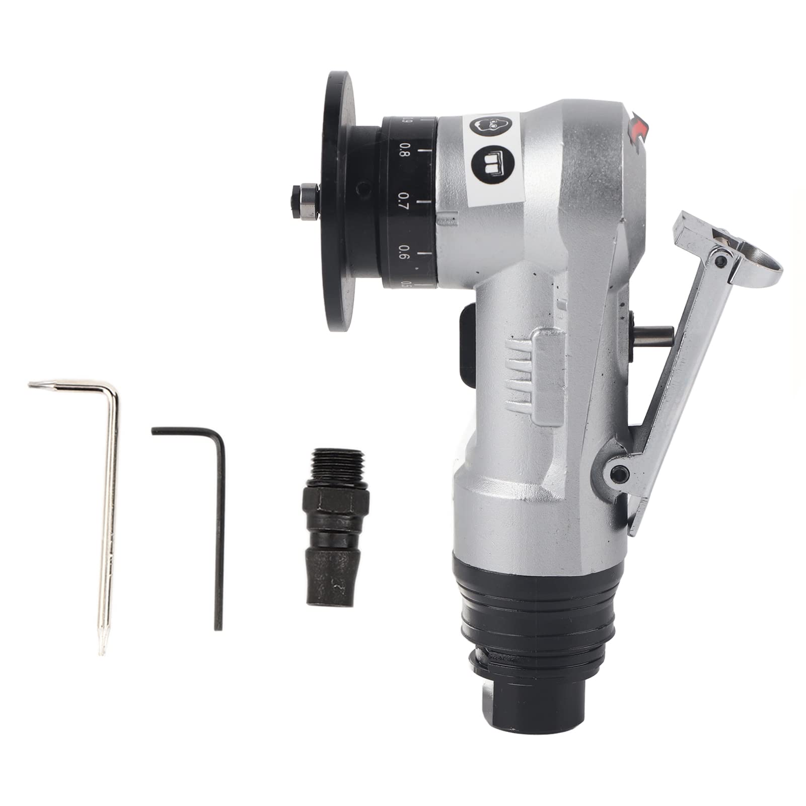 KOPO KP-5702 Chamfering Machine Deburrer, Hand-held 45° Portable Metal Cutting Machine Linear Mini Screw Clamp Pneumatic Tool