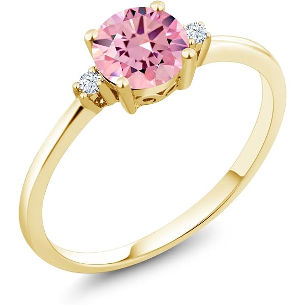 Galaxy Gold 14k Solid Gold Filigree Ring With Natural Pink Topaz - Size 6 Fine Jewelry - View #5