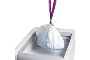 AOELLIT 24 Count Litter Box Liners, Waste Bags Compatible with Pet-safe ScoopFree Self-Cleaning Litter Box Tray Refills, Drawstring Litter Bags for Reusable Tray, Pre-Separated (38"L x 14.5"W x 7.8"H)