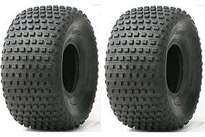 ATV Tire, 25X12-9, 4Ply, Knobby -2 TIRES, Ships same day from Canada, OEM replacement tire for Brands like Honda, Yamaha, Pol