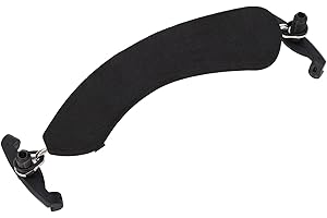 Cryfokt Violin Shoulder Rest Adjustable Comfortable Ergonomic Support for 4/4 3/ Violin Players Metal Plastic Black