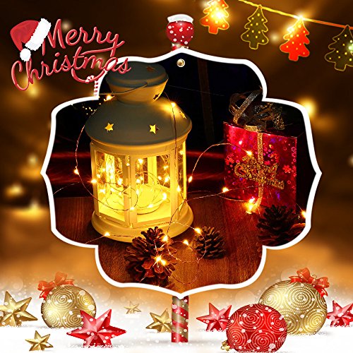 Brizled 12 Pack Fairy Lights, 7.2ft 20 LED Fairy String Lights Battery Valentine's Lights Silver Wire Lights Waterproof Starry Lights for Bedroom, Wedding, Holiday, Xmas Decorations, Warm White - Thumbnail 3