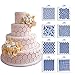 ART Kitchenware New 8pcs/set Wedding Cake Decorating Stencil Honeycomb Grain,Stone Grain Plastic Template Design Fondant Cake Cookies Stencil ST-830 Beige/Semi-Transparent
