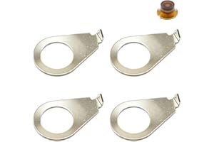 Samherome 4 Pack 3/8" Guitar Knob Position Pointers for Gibson/Epiphone Les Paul, Chrome Metal Tone Indicators, Fits CTS Pots & Electric Guitars(Chrome, 3/8" for USA CTS Pots)