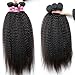 XiaoYuan Brazilian Yaki Straight Hair 3 Bundles 8a 100% Unprocessed Virgin Human Hair Extensions,Natural Color (100+/-5g)/pc (14