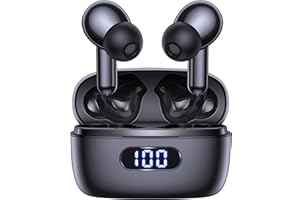 Bluetooth Headphones V5.1 True Wireless Earbuds 4-Mics for Clear Call & 30Hrs Playback with Wireless Charging Case, in-Ear St