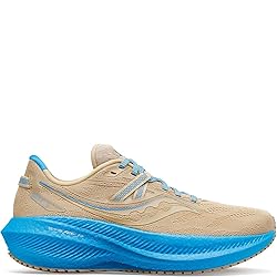 Saucony Women's Triumph 20 Sneaker, Desert/Aqua, 10