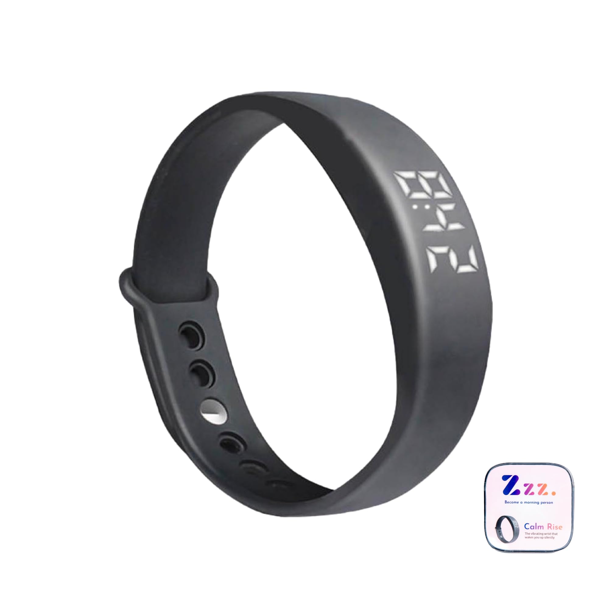 Zzz. CalmRise - Vibrating Alarm Clock Watch to Wake Up Silently and Let Your Partner Sleep