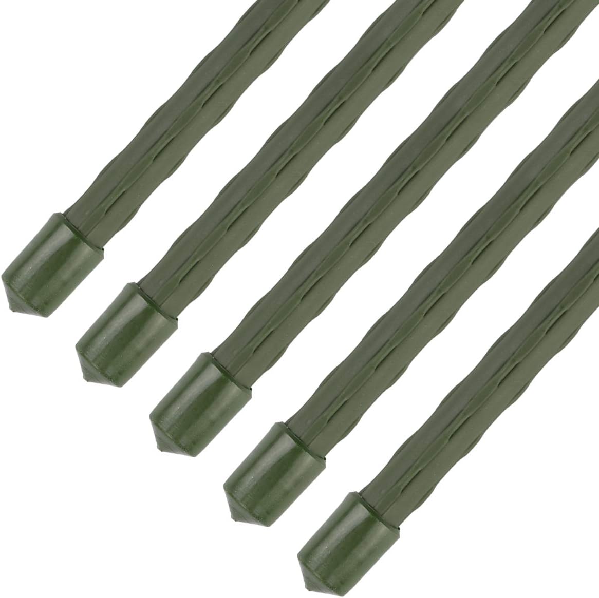 Sekey Pflanzenstäbe Gartenpflanze Unterstützung beim Wachsen von Pflanzen, Kunststoff beschichtetes Stahlrohr 8mm Durchmesser. 75 cm Lange Packung 5