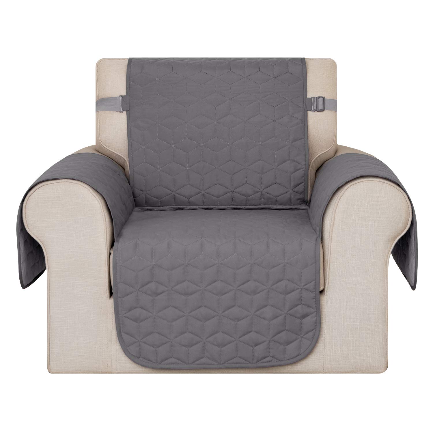 Deconovo Sofa Bed Cover for Dogs, Protector and Non-Slip Sofa Dust Protection 1 Seater 54 x 190 cm Sofa Cover Light Grey