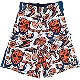 Flow Society Boys' White Hat Trick Hockey Shorts - Boys Shorts - Gym Shorts