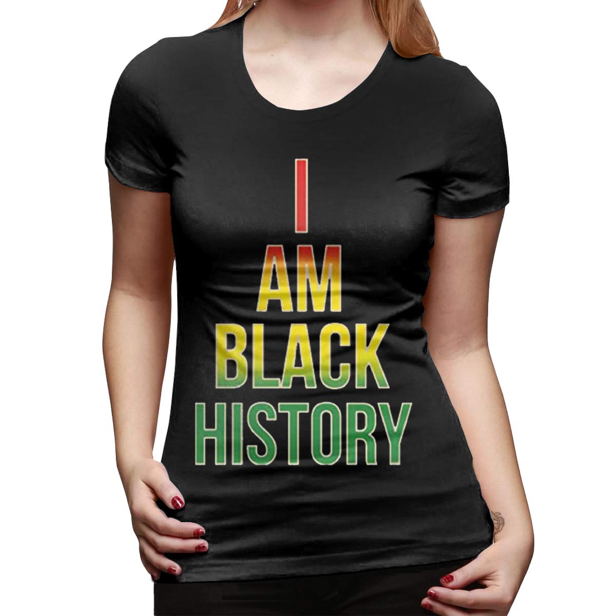 Perfectmeet I Am Black History Crew Neck Short Sleeve T Shirt Kinihax
