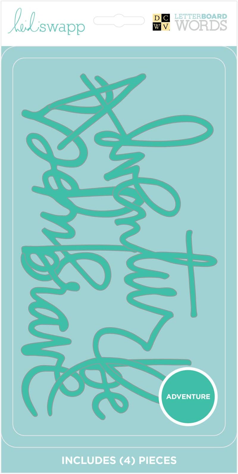 DCWVE Die Cuts with A View Word Pack Heidi Swapp-Teal-Adventure (4 pcs) 615089
