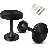 Curtain Holdbacks, Curtain Tiebacks Holders Hook for Wall, Medallion Curtain Pull Backs Drapery Tie Back Hooks for Curtains, 2 Pack, Black