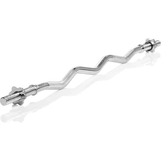 MOVIT Profi SZ Curlstange, Varianten 120cm (7kg) oder 130cm (8kg), Stangendurchmesser 30mm STANDARDNORM, verchromt, gerändelt