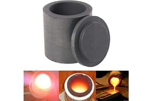Salmue 1.57 * 1.57" Mini High Purity Graphite Melting Crucible Casting With Lid Cover, Jewelry Tools Graphite Casting Melting Ingot Mold for Gold Silver Metal