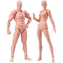 2 Figure Da Disegno Pocalizzabili 15 Cm (5,91") - Manichino Maschio E Femmina Per Artisti, Studio Proporzioni E Pose