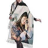 togiflf Custom Personalized Tassel Scarf Super Soft Premium Cashmere Breathable Scarf Unisex For Women Men Scarf Shawl
