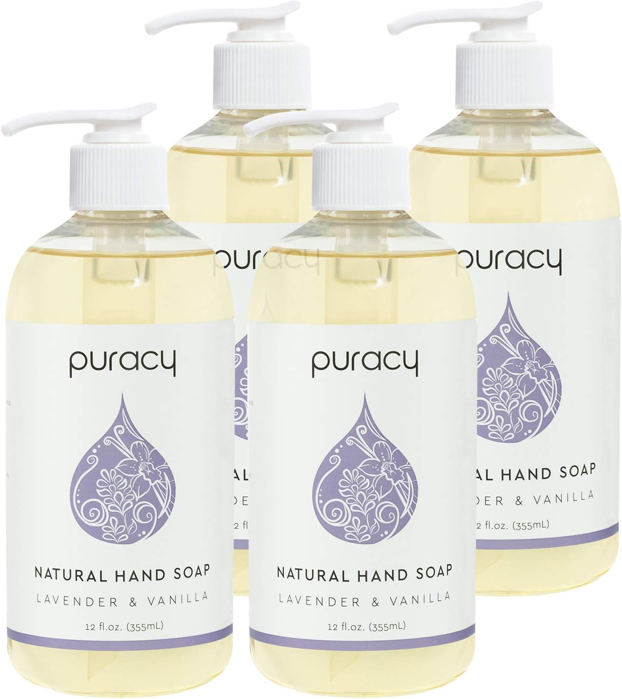 Puracy Natural Liquid Hand Soap, SulfateFree Hand Wash, Lavender and