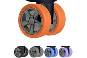 VDousein 10 Pack Luggage Wheel Covers, Silicone Silent Protection Cover for Carry-on Luggage with Spinner Wheels Luggage Sets (Grey)