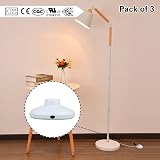 Helunsi 3Pcs Floor Lamp Foot Switch White Inline Push Button Pack of 3 view 2
