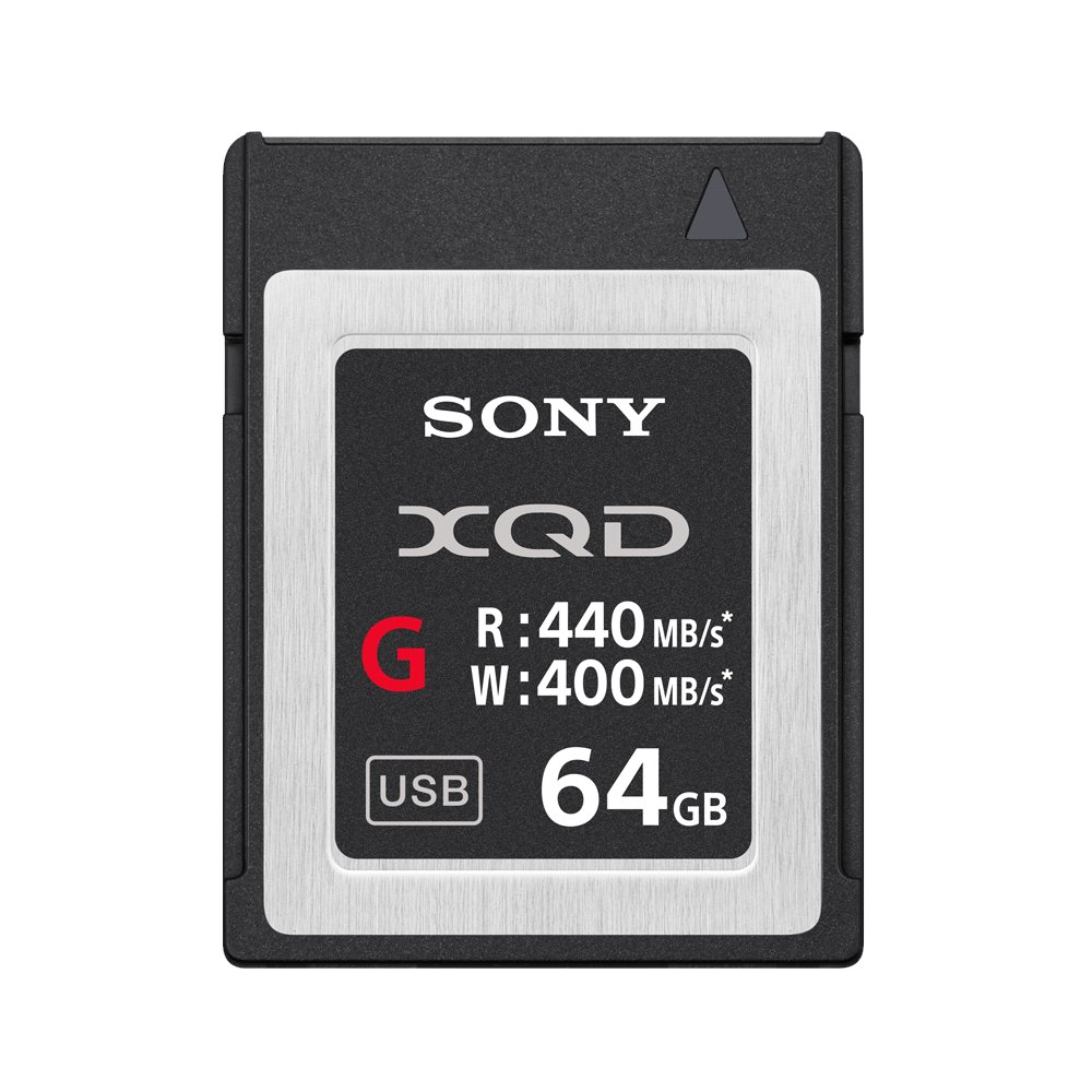 Sony 64GB XQD Flash Memory Card - High Speed G Series ( Read 440MB/s and Write 400MB/s) - QDG64E, Black, Silver