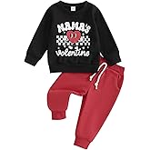 Thorn Tree Valentines Toddler Boys Girls Clothes Letter Printed Sweatshirt Long Pants Spring Winter Unisex Baby Outfits