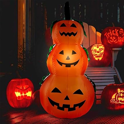 Amazon Com Anphsin 4 Foot Halloween Inflatables Pumpkin