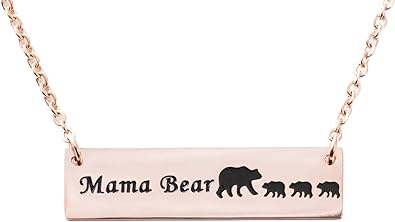mama bear and cubs necklace