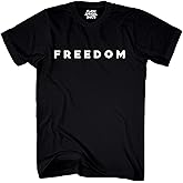 Flash Apparel Freedom Shirt Freedom Text T Shirt for Men & Women Patriotic Men's Tshirts Graphic Tee Unisex Adult Tee
