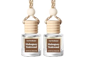 C CLASSY PERSONALIZED JEWELRY C Classy Car Air Freshener Hanging 2 Pack, Mahogany Teakwood Essential Oil Diffuser for Cars, Cute Car Accessories, Long-Lasting Fragrance, C ar Air Fresheners for Women & Men Gift, Made in USA