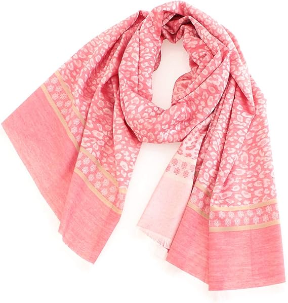 Amazon ストール専門店lala Boutique レオパード大判ストール ショール レディース Uv 春 夏 口05 チェリー ピンク口 ストール 通販