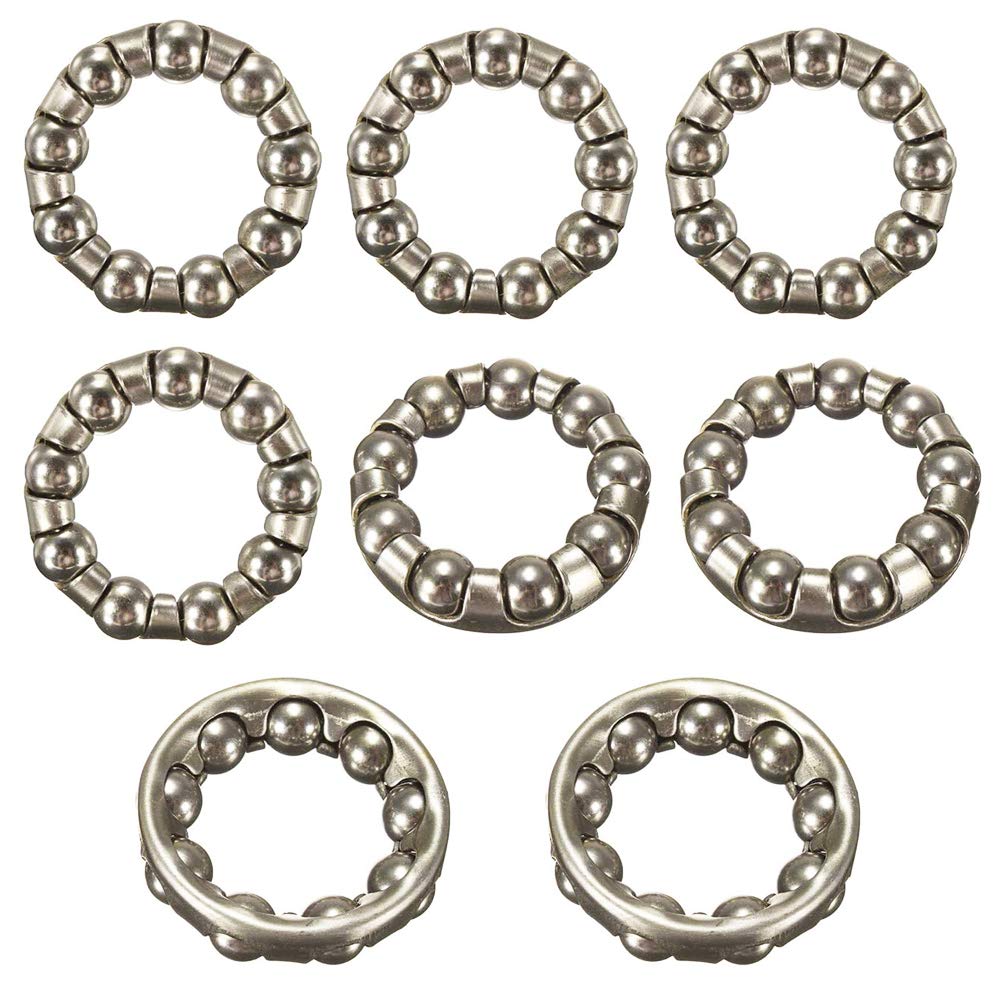 BAIBEI 8Pcs Caged Precision Bearings, for Bicycle Crank Bike Crank Bikes Beach Cruiser limos Stretch Bicycles, Bracket Ball Cage Bearings