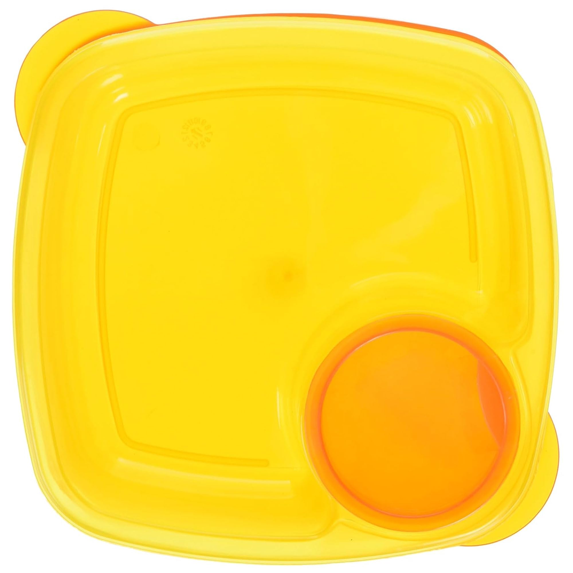 Take A Dip 2 the Side Food Container Keeps Dips, Fruit, Chips, Sandwiches, & More Separate & Ready for Lunch, Org-Yellow