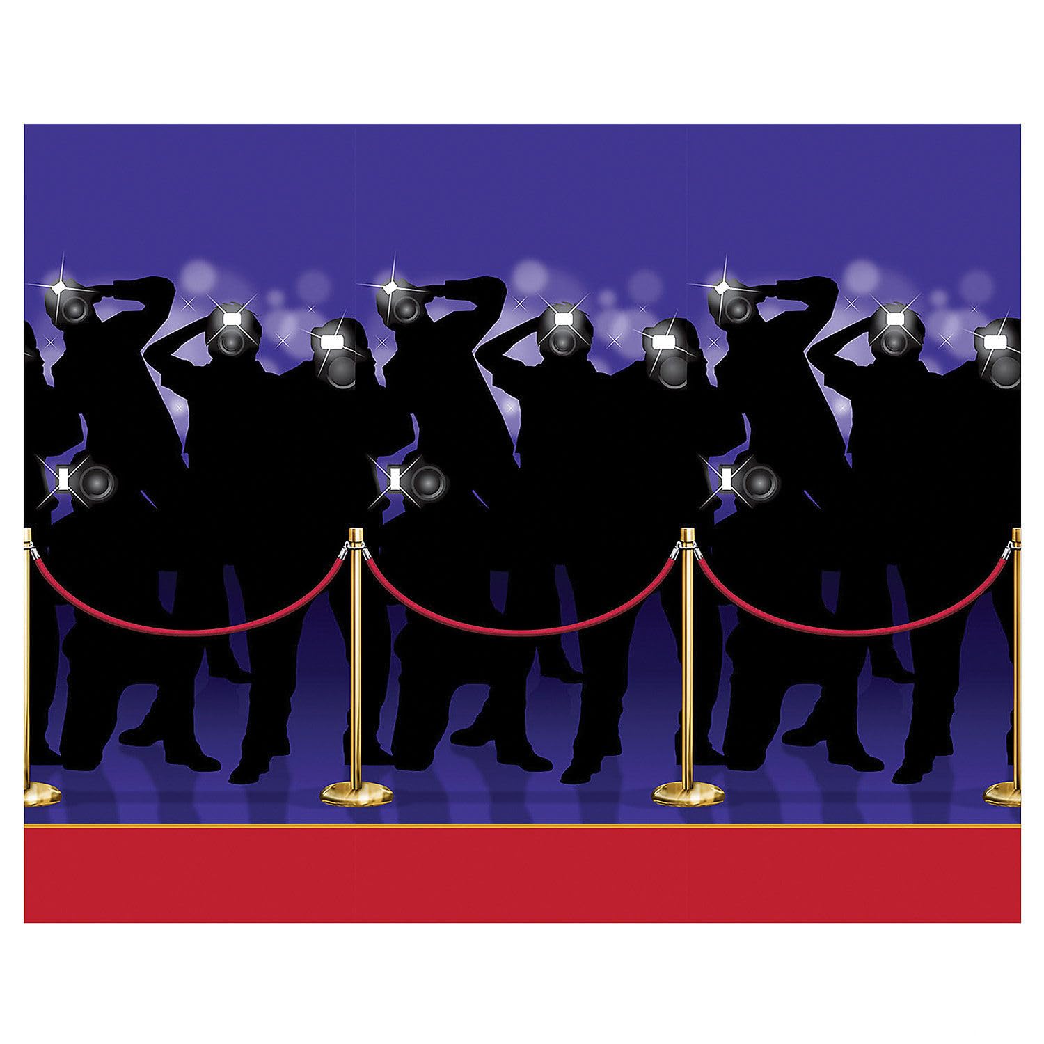 A Beistle Creation 52103 Paparazzi Backdrop, Plastic, Multicolored