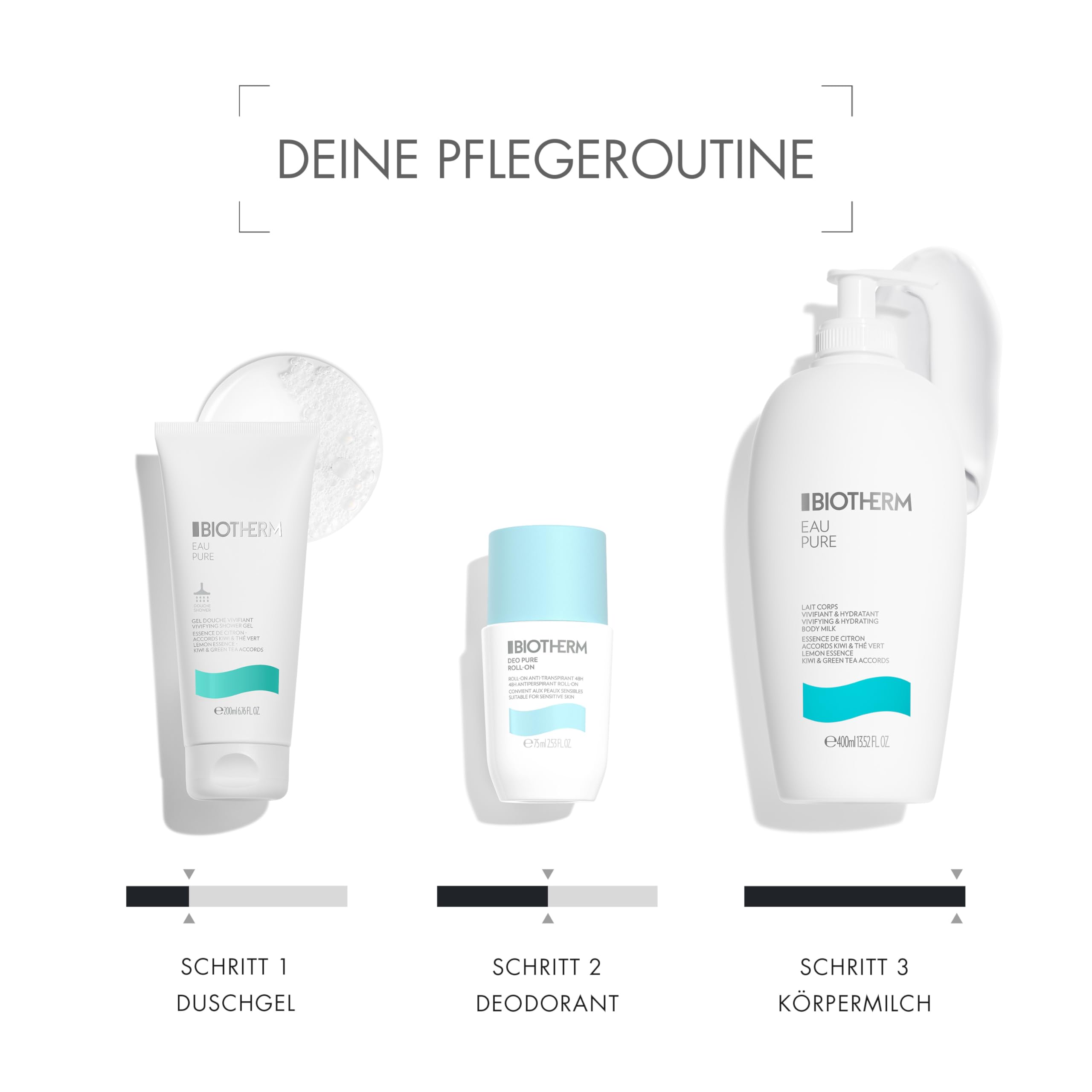 Biotherm Deo Pure Roll-On, 48 H Antitranspirant, wirksamer Schutz vor Schweißgeruch, Deo-Stick für empfindliche Haut und alle Hauttypen, wirkt pflegend und beruhigend, 75 ml 5