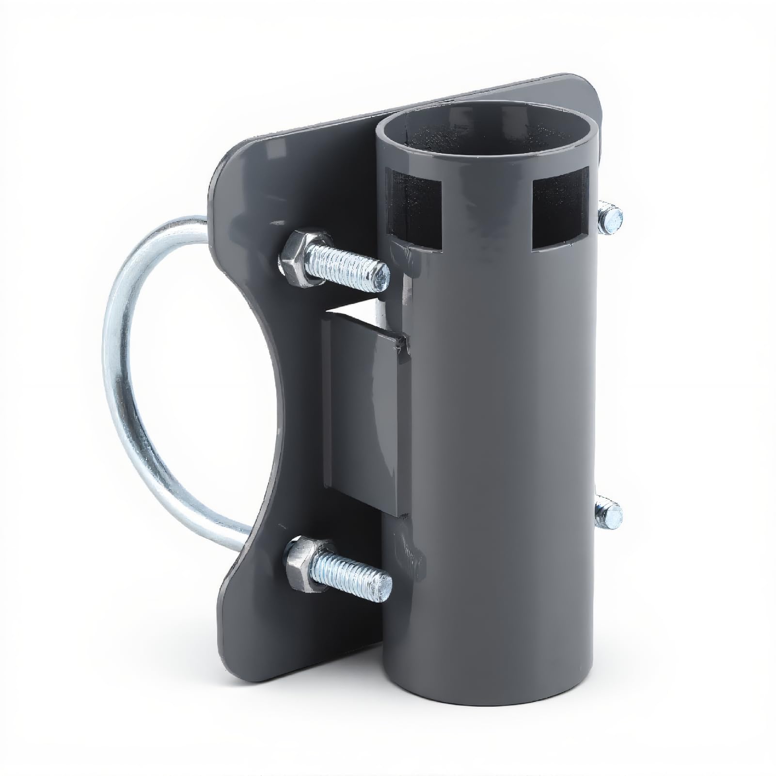 U Bolt Clamp Antenna Mount Bracket, Universal Steel Mast Pole U Bracket for Dish, 30‑50 Mm Adjustable, Mounting Bracket Stand for Antennas