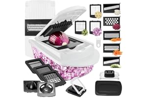 NARINK Multifunctional 12-in-1 Vegetable Chopper Veggie Cutter Mandoline Slicer-Food Chopper-Mandoline Efficient Kitchen Gadg