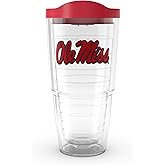 Tervis Made in USA Double Walled Ole Miss University of Mississippi Rebels Insulated Tumbler Cup Keeps Drinks Cold & Hot, 24oz, Primary Logo