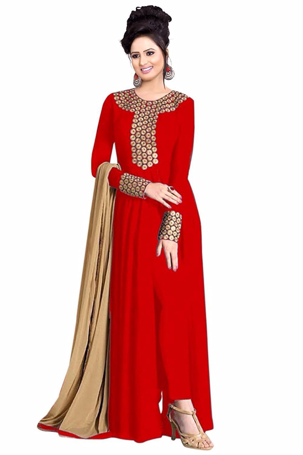 red dress salwar kameez