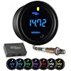 GlowShift Black 7 Color Series 52mm Air Pressure PSI Gauge 0-200 PSI GS-C713