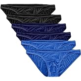 Summer Code Mens Basic Bikini Briefs Pack Low Rise Ice Silk Underwear