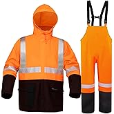 Rain Suit For Men Waterproof Heavy Duty Rain Gear Outdoor All-Sport Work Fishing Jacket & Trouser Raincoats