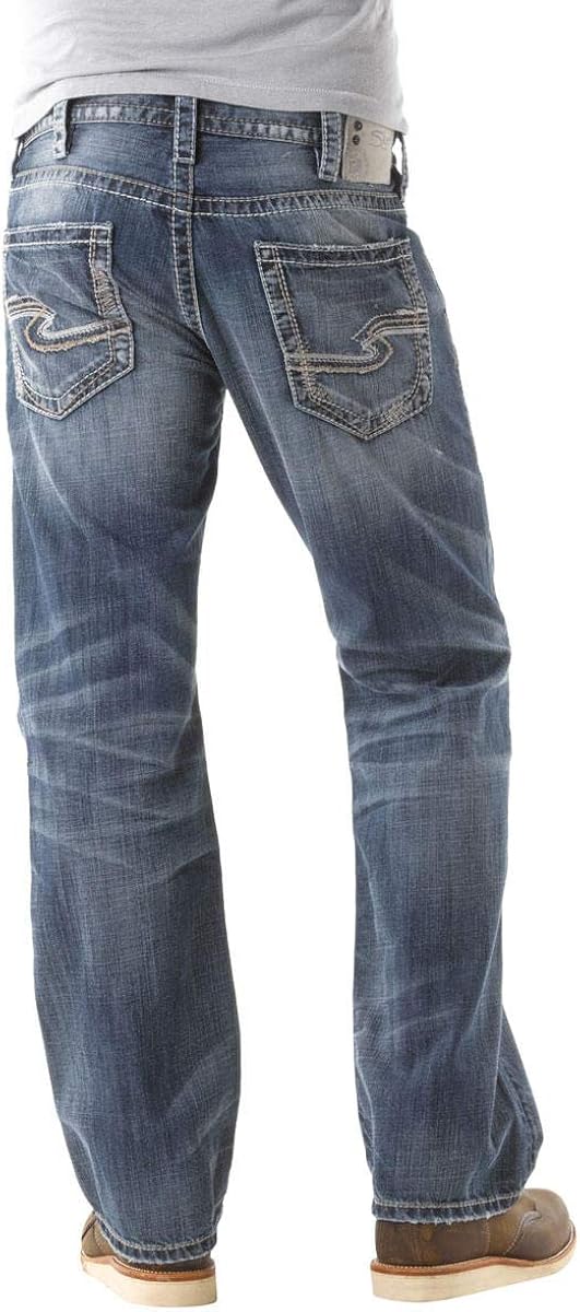 Silver Jeans Co. Men's Zac Relaxed Fit Straight Leg Jeans at  Men’s Clothing store
