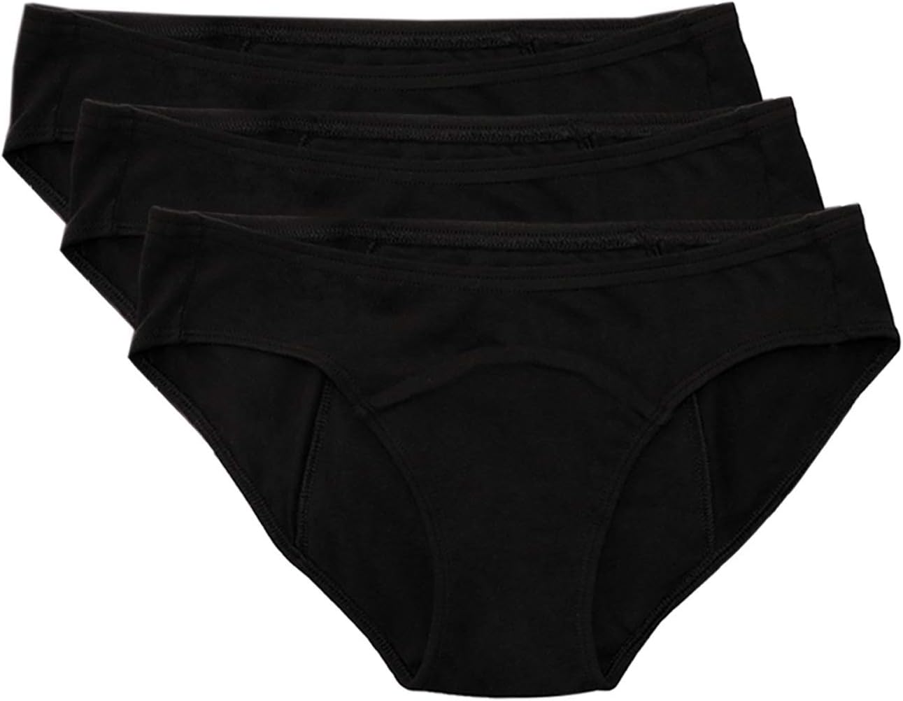 Women's Organic Cotton Period Menstrual Sanitary Protective Panties Underwear / 3Pack