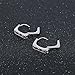 PunkTracker Square Vintage Gothic Hoop Earring Small Stainless Steel Punk Rock Huggie Earrings for Men