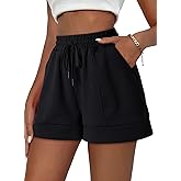 Dokotoo Women's Air Layer Casual Comfy Moisture Wicking Drawstring Shorts with Pockets