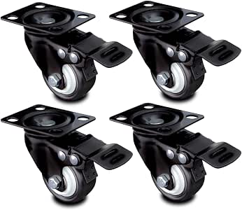 Nirox 4x Ruedas para muebles 50mm - Ruedas giratorias para cargas ...